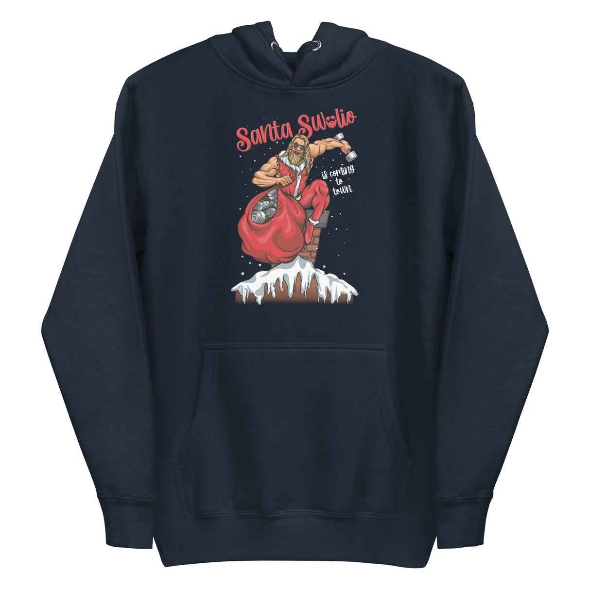 Santa Swolio Is Coming To Town Premium Hoodie