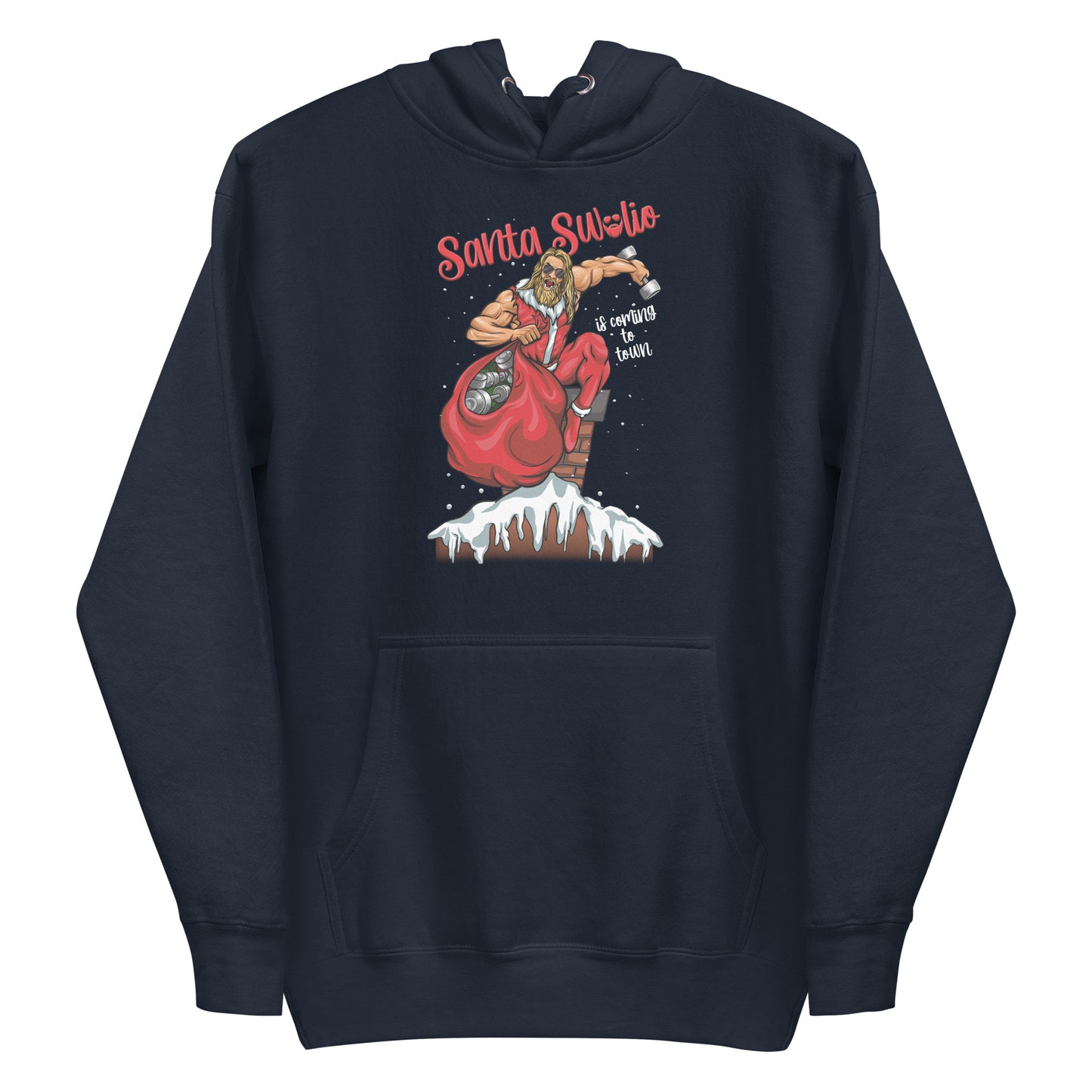 Santa Swolio Is Coming To Town Premium Hoodie