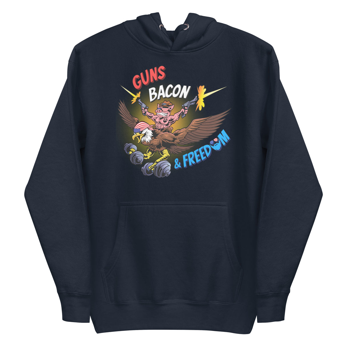 Guns, Bacon & Freedom (Image) Premium Hoodie