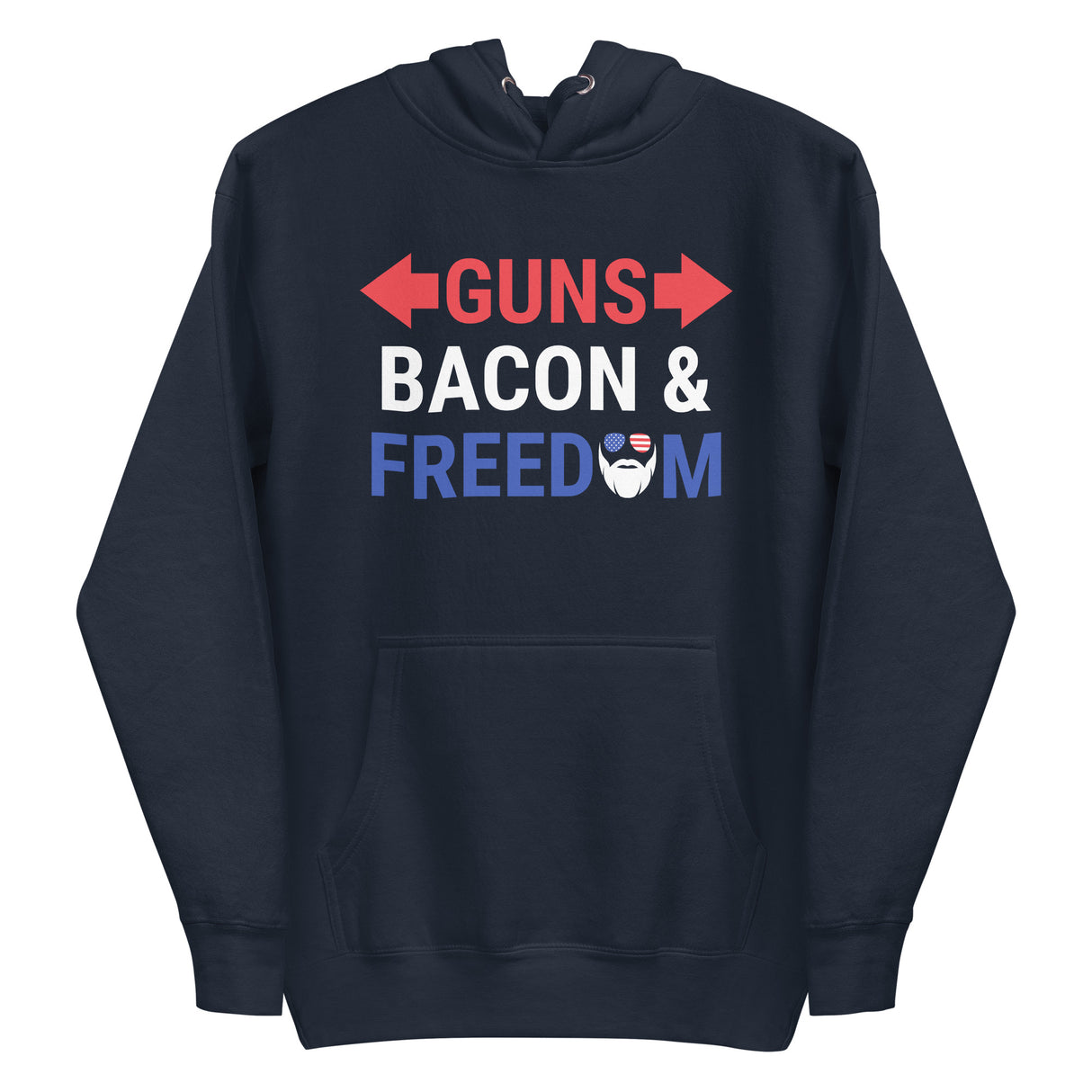 Guns, Bacon & Freedom (Text) Premium Hoodie