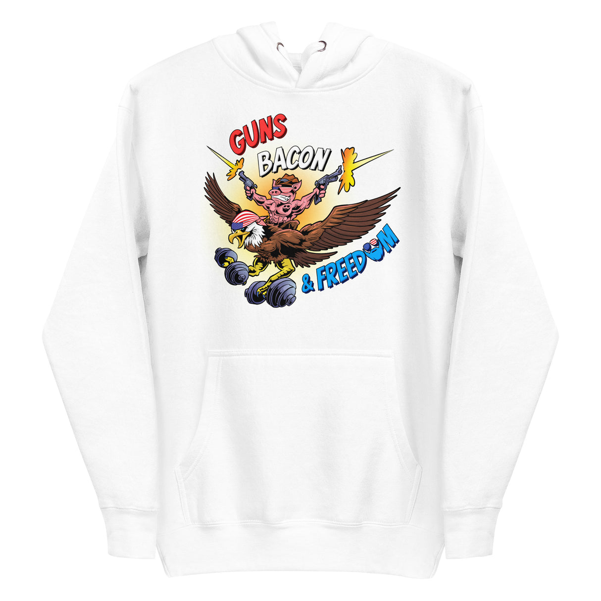 Guns, Bacon & Freedom (Image) Premium Hoodie