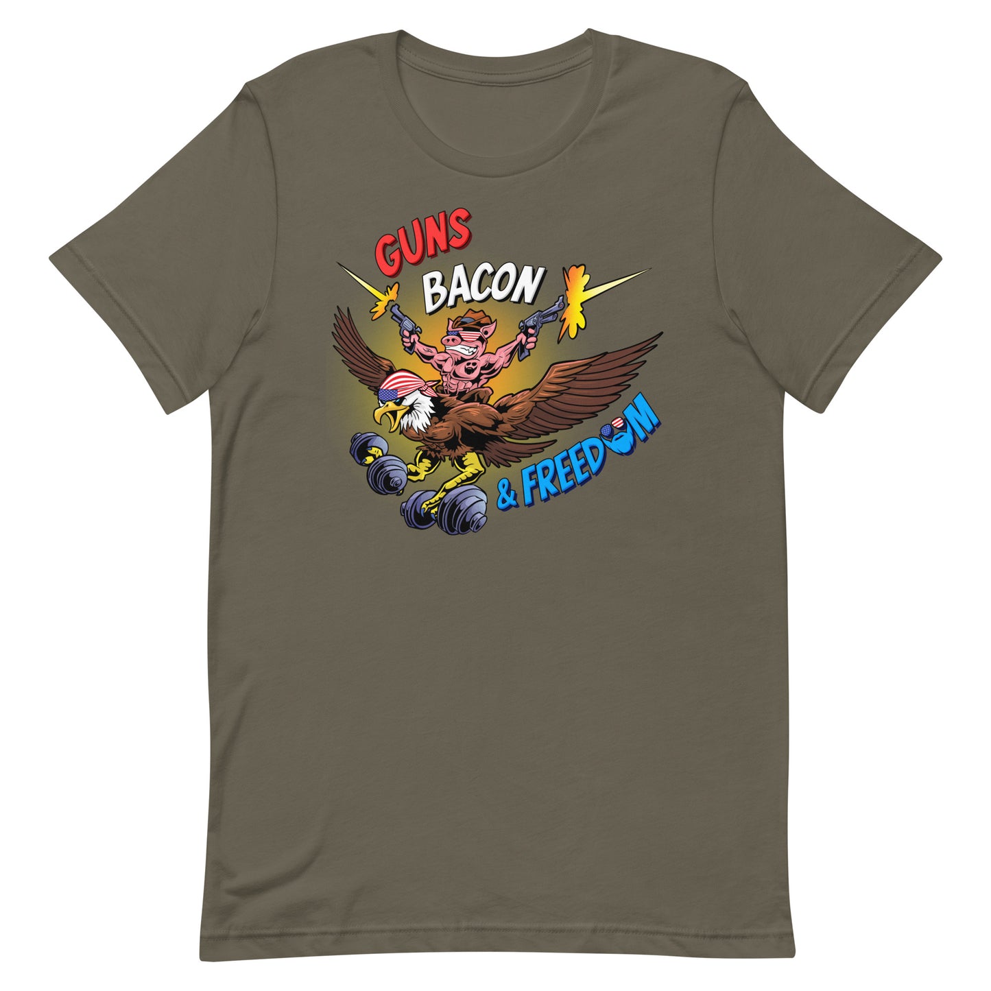 Guns, Bacon & Freedom (Image) T-Shirt