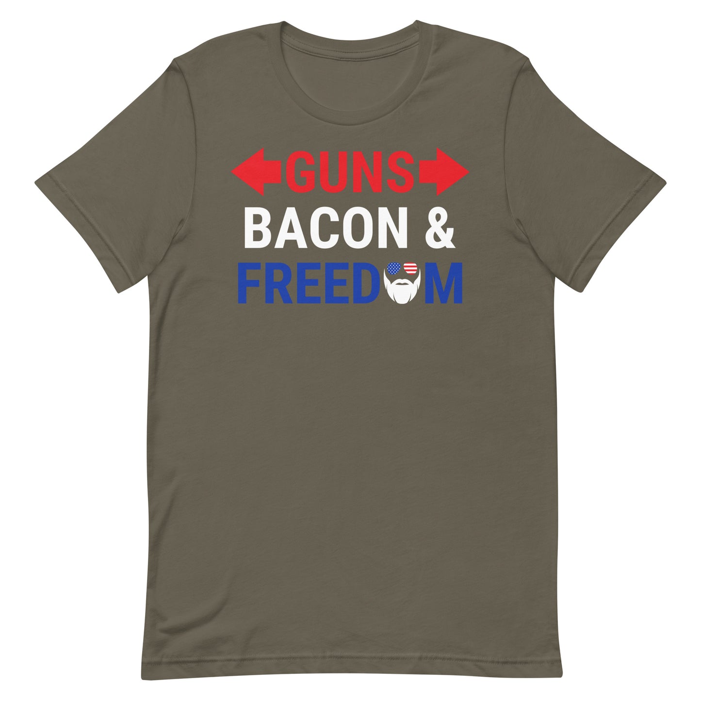 Guns, Bacon & Freedom (Text) T-Shirt