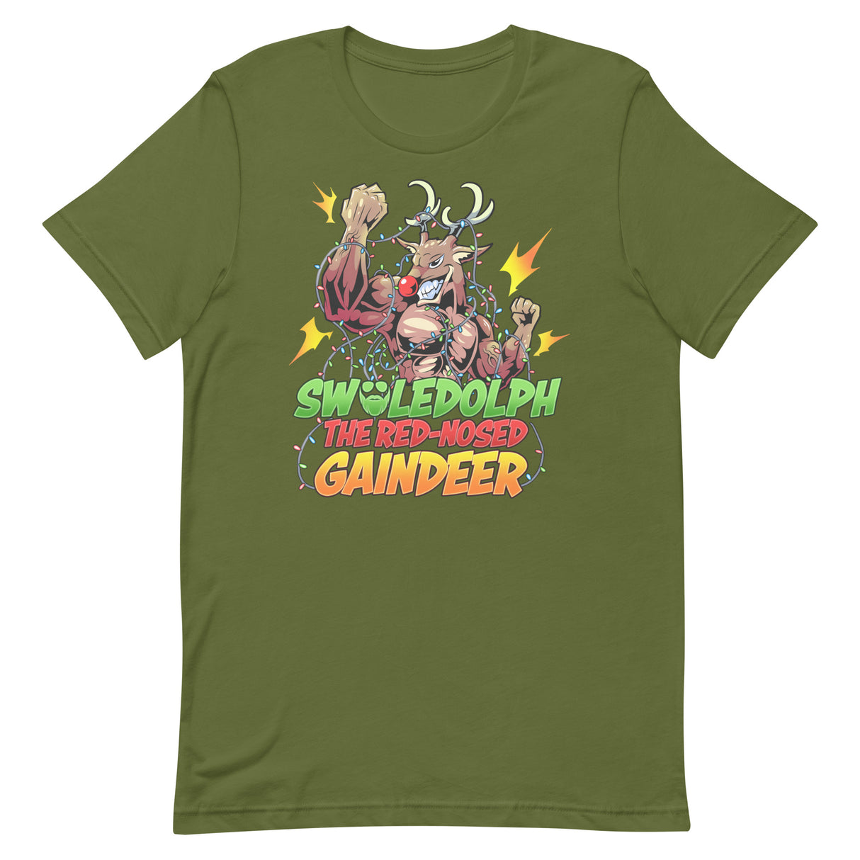 Swoledolph The Red-Nosed Gaindeer T-Shirt