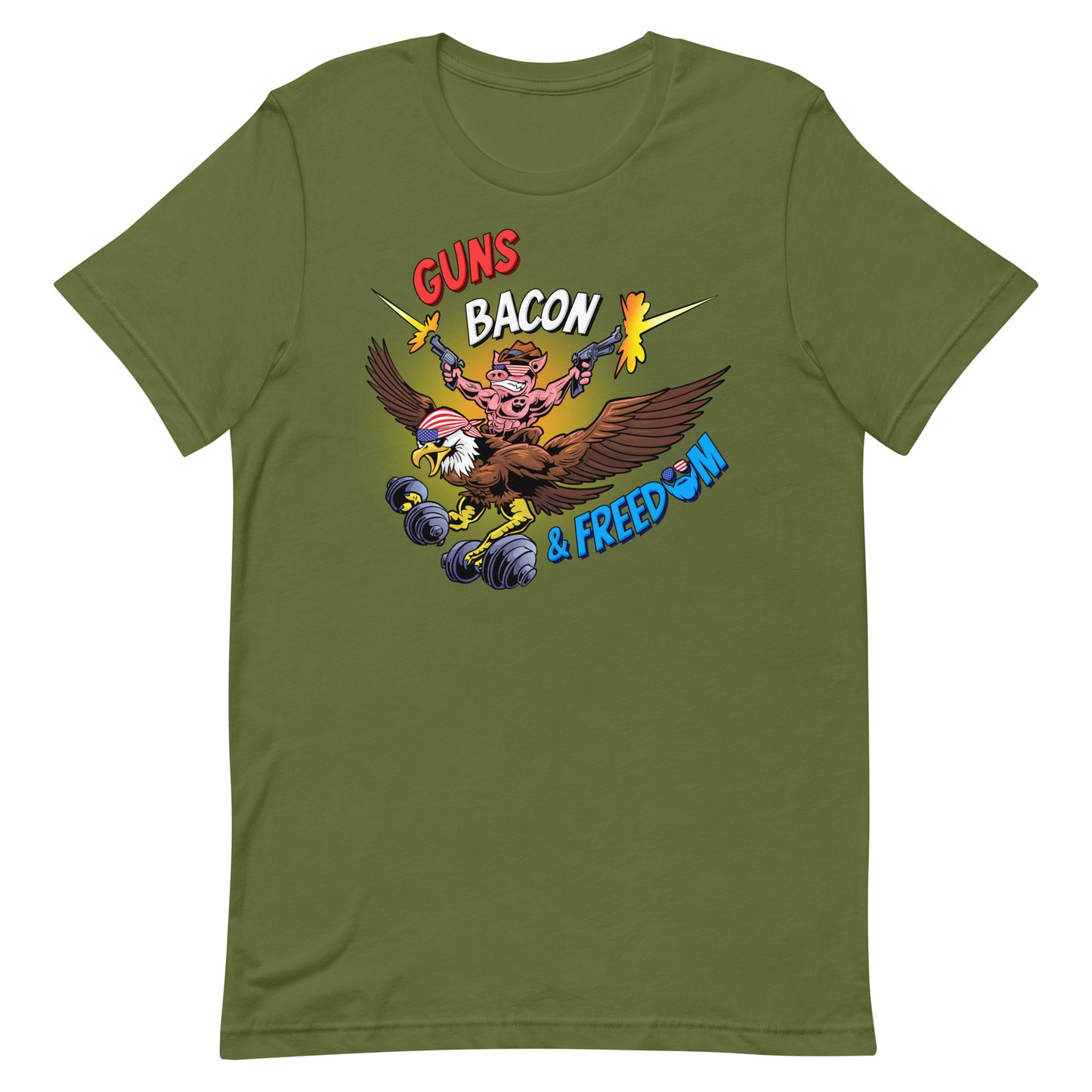 Guns, Bacon & Freedom (Image) T-Shirt