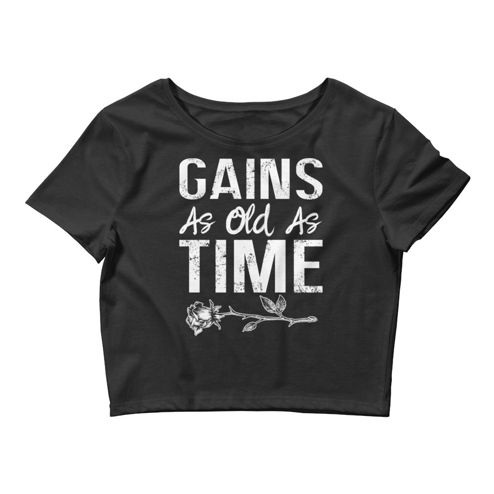 Gains As Old As Time Women’s Crop Tee