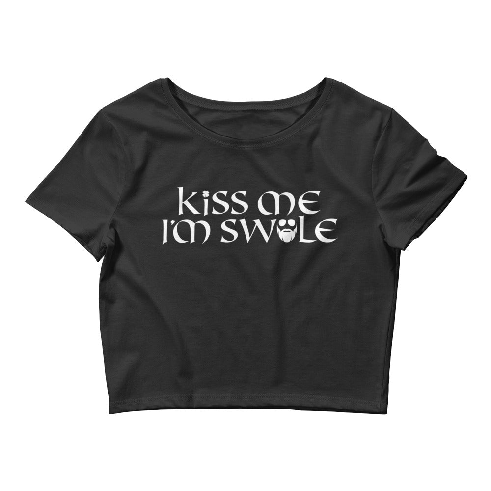 Kiss Me I'm Swole Women’s Crop Tee