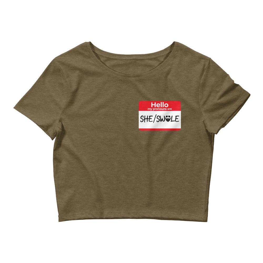 She/Swole Crop Tee
