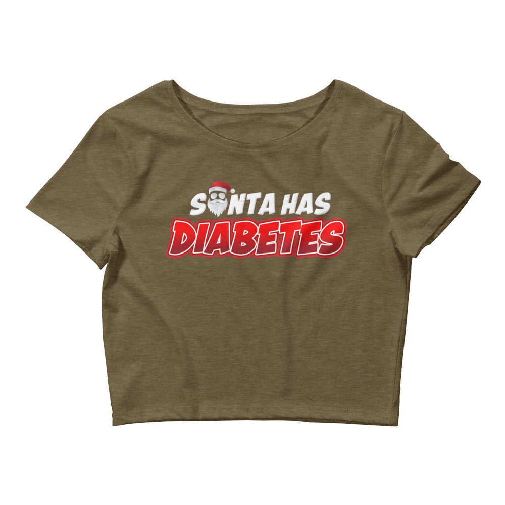 Santa Has Diabetes Women’s Crop Tee