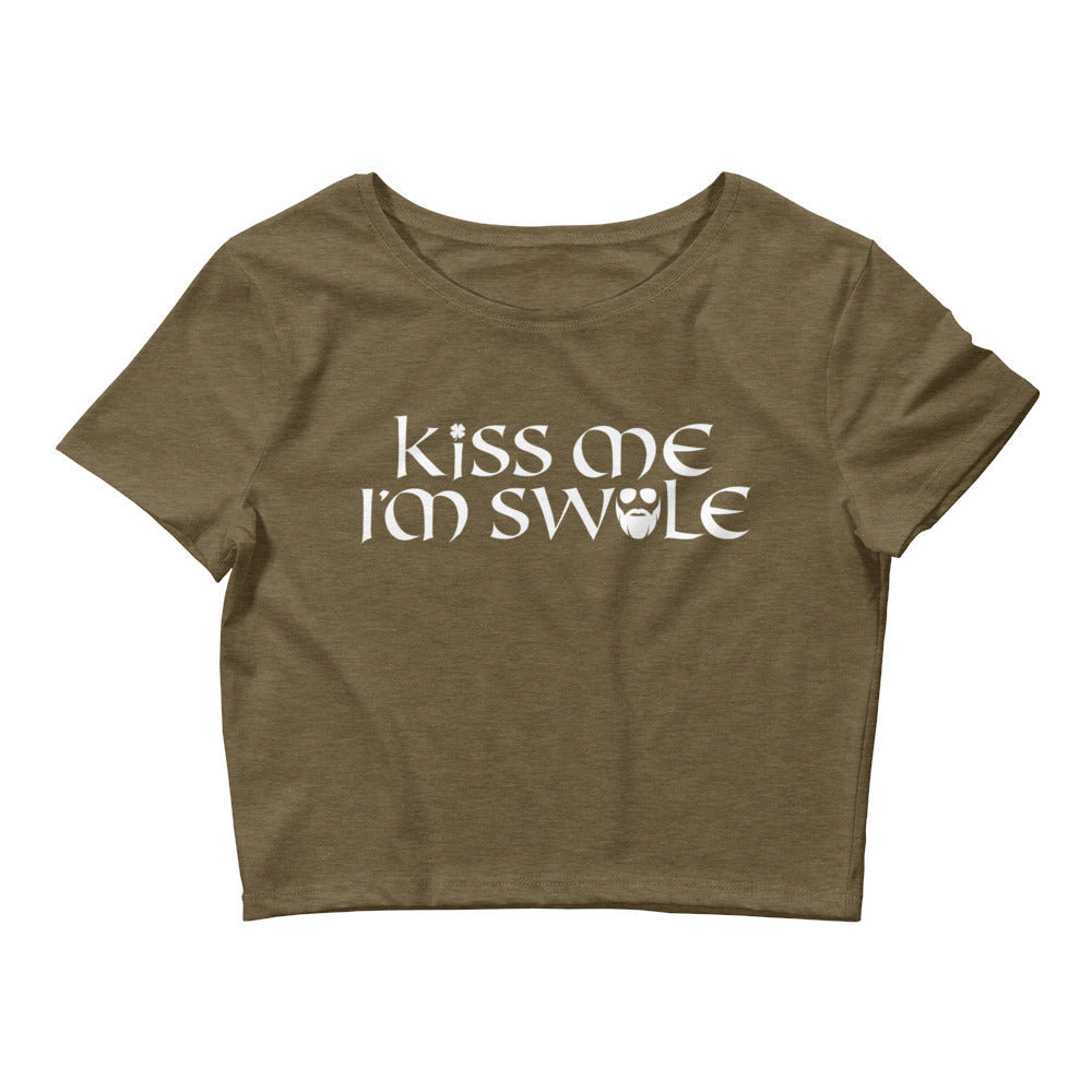 Kiss Me I'm Swole Women’s Crop Tee