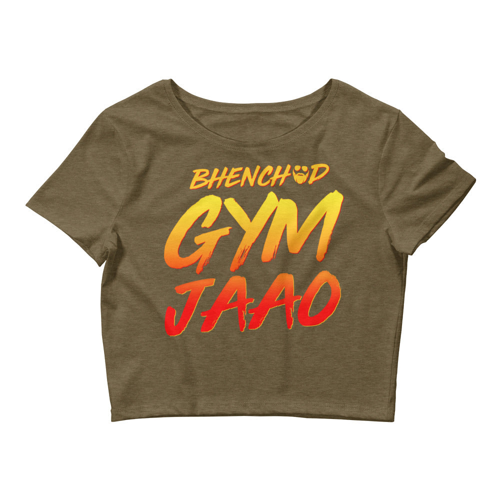 Bhenchod Gym Jaao Women’s Crop Tee