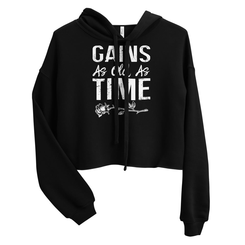 Gains As Old As Time Crop Hoodie