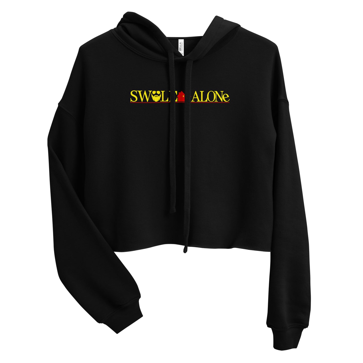 Swole Alone (Logo) Crop Hoodie