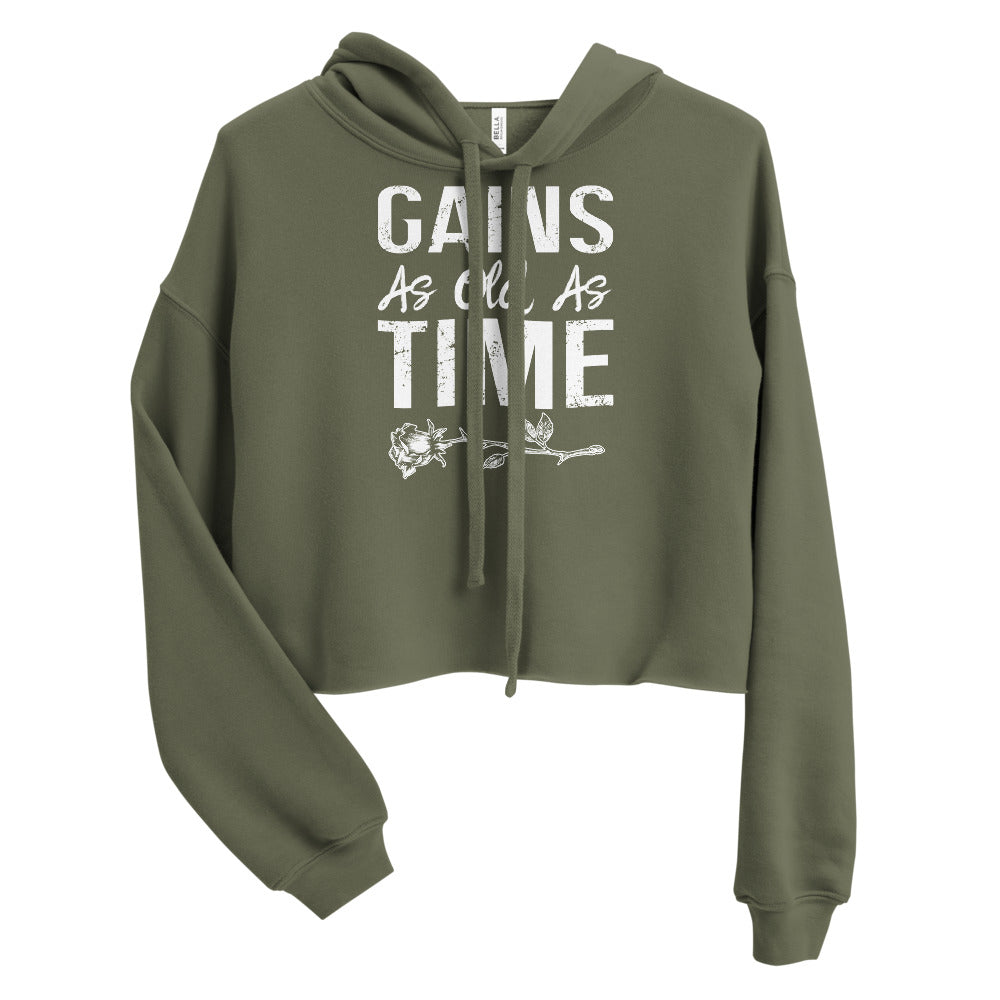 Gains As Old As Time Crop Hoodie