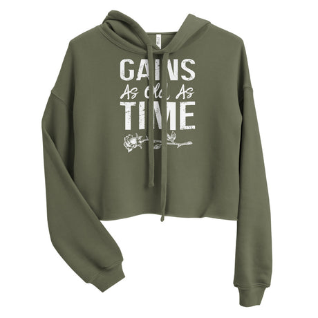Gains As Old As Time Crop Hoodie
