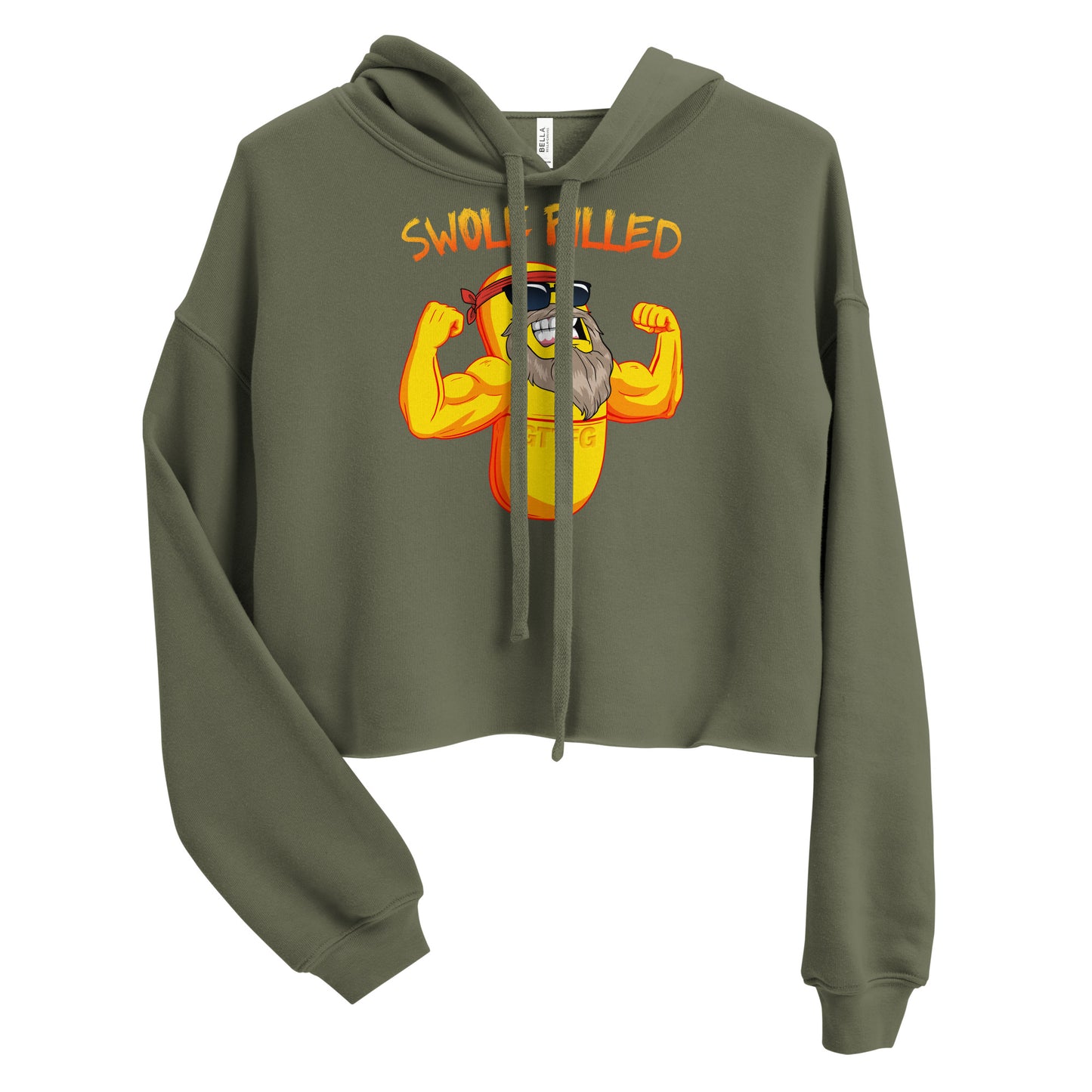 Swole Pilled Crop Hoodie