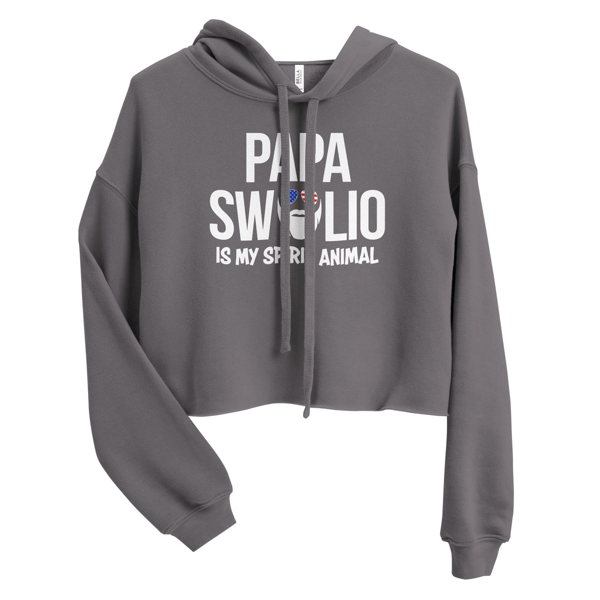 Papa Swolio Is My Spirit Animal Crop Hoodie