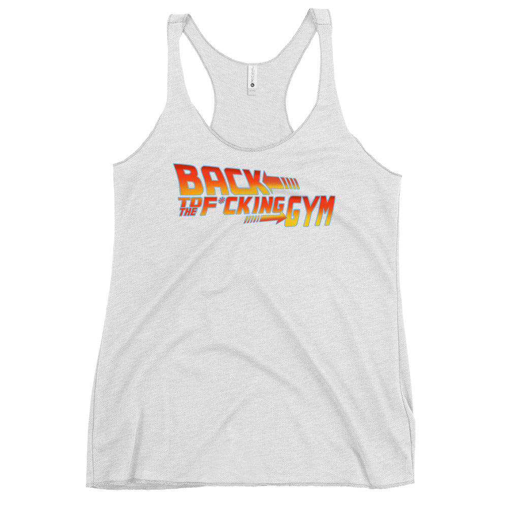 Back To The F*cking Gym (Logo) Women's Racerback Tank