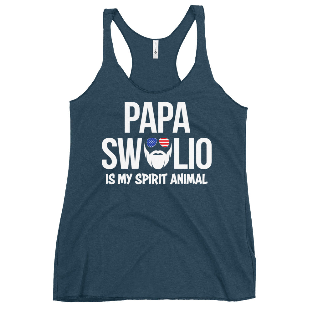 Papa Swolio Is My Spirit Animal Women's Racerback Tank