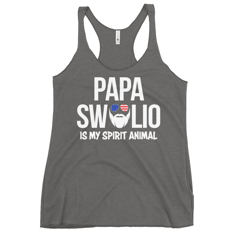 Papa Swolio Is My Spirit Animal Women's Racerback Tank