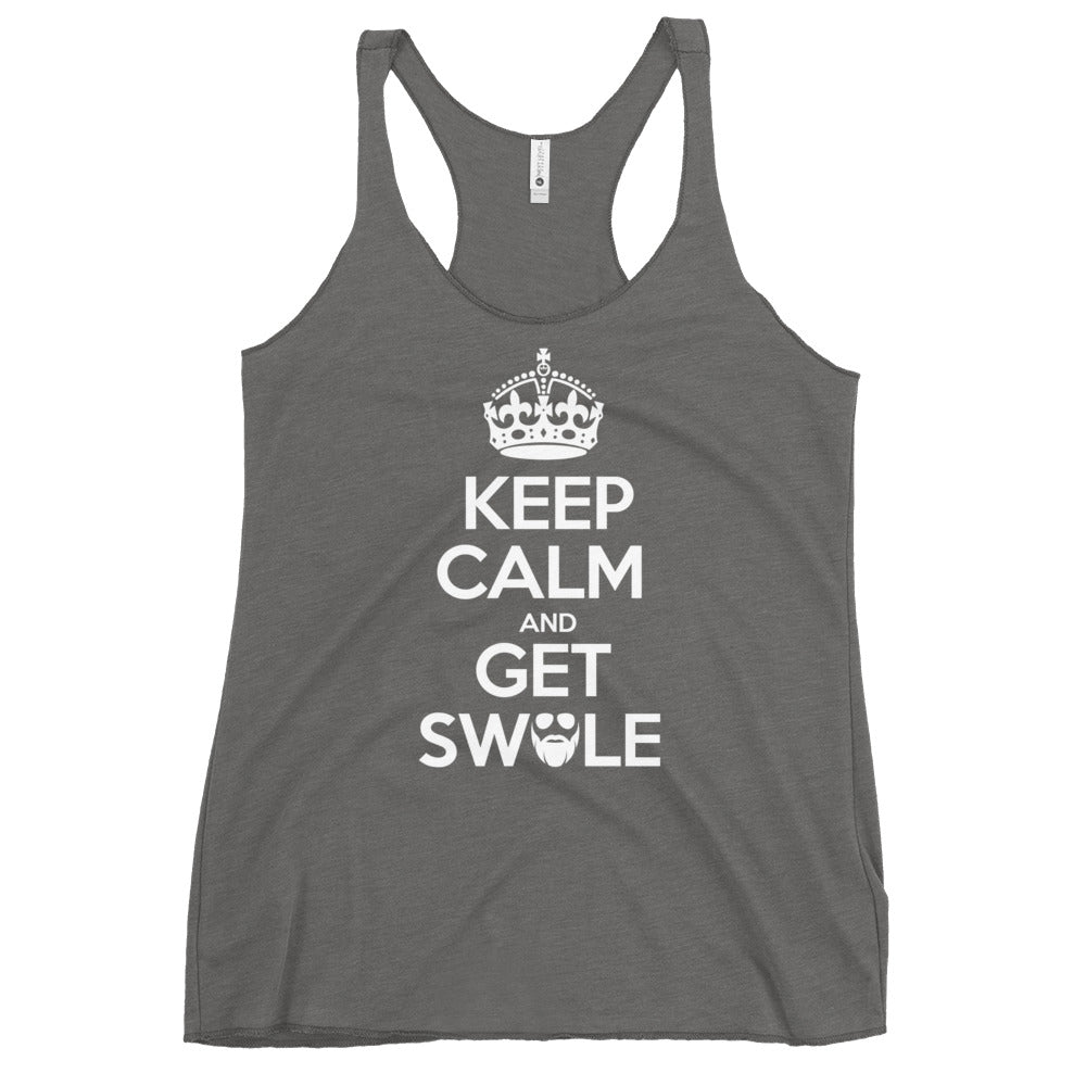 Keep Calm and Get Swole Women's Racerback Tank