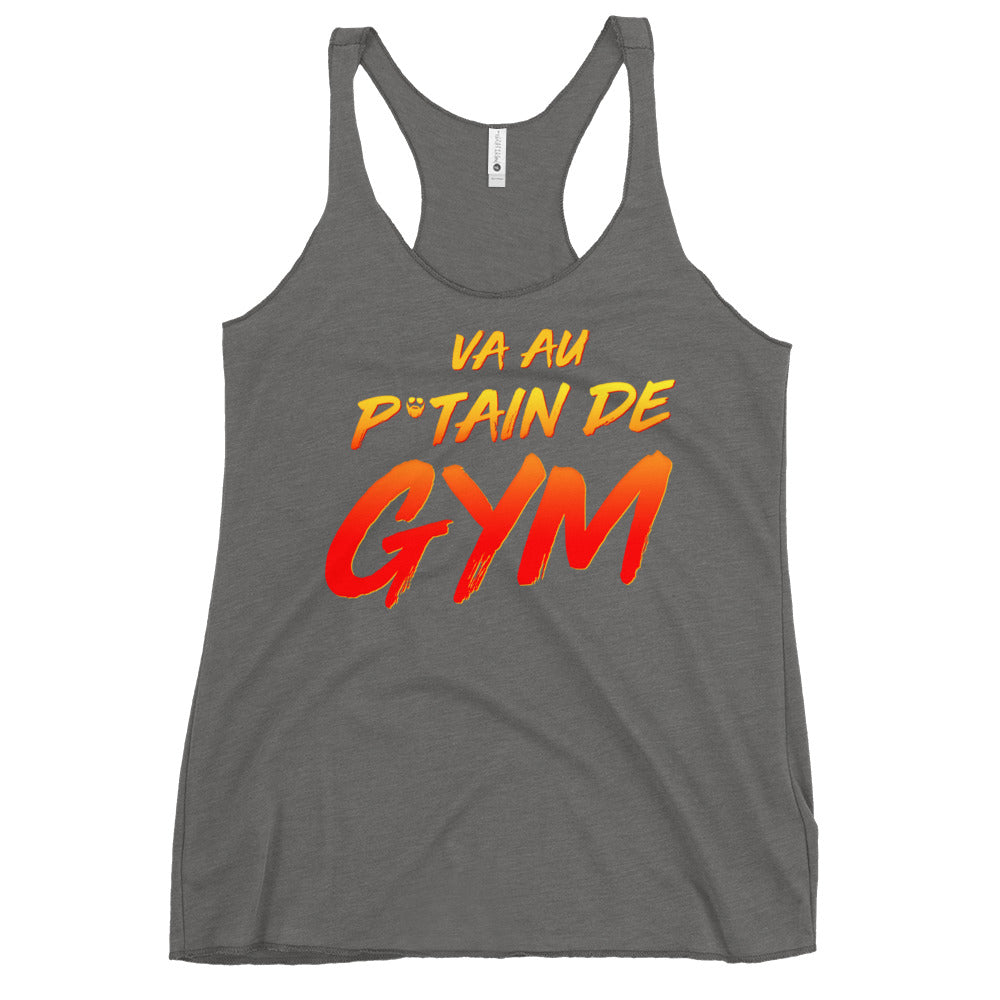 Va Au Putain De Gym Women's Racerback Tank