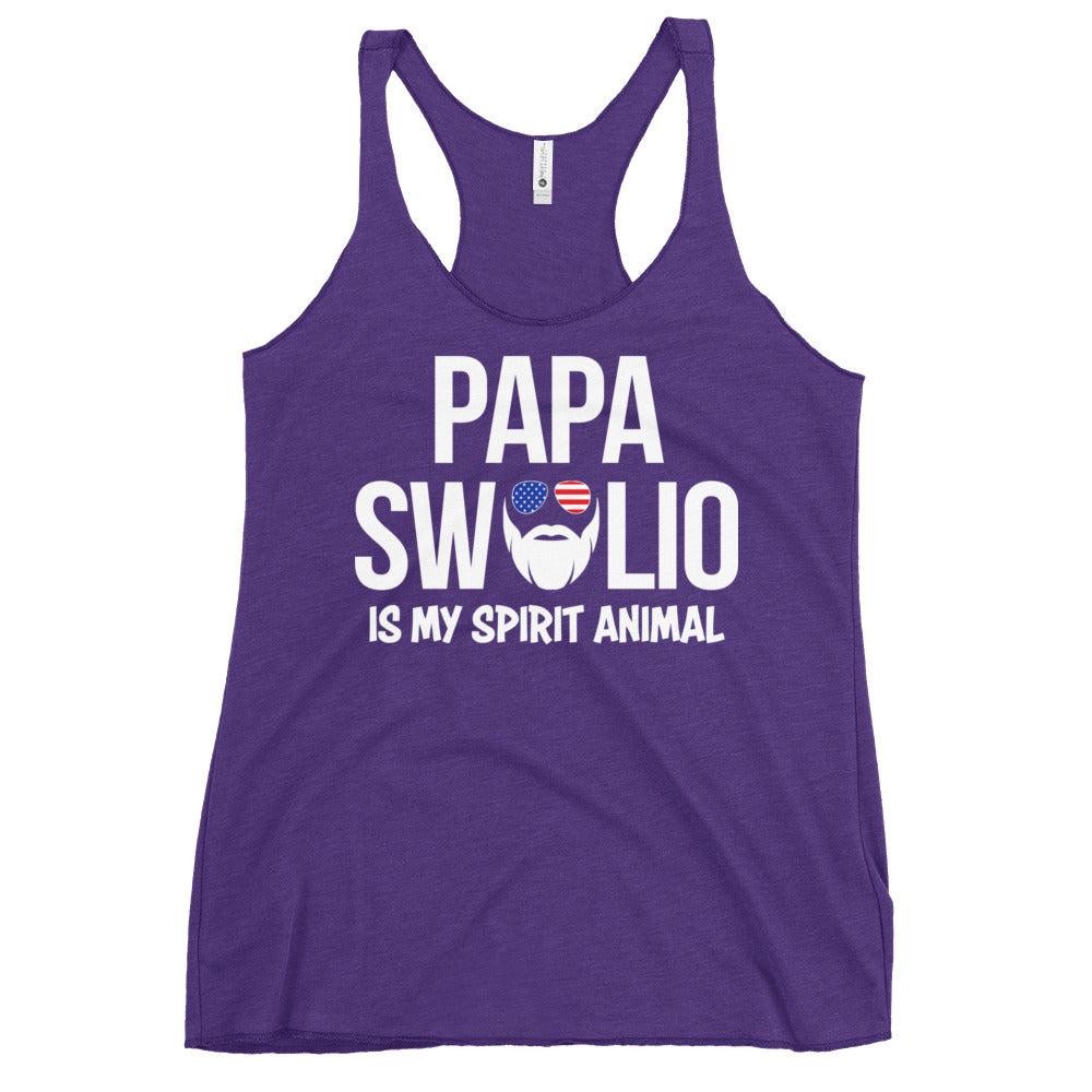 Papa Swolio Is My Spirit Animal Women's Racerback Tank
