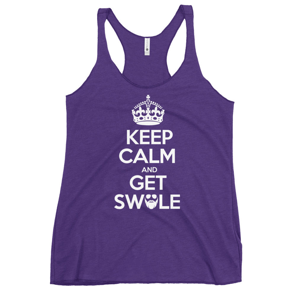 Keep Calm and Get Swole Women's Racerback Tank