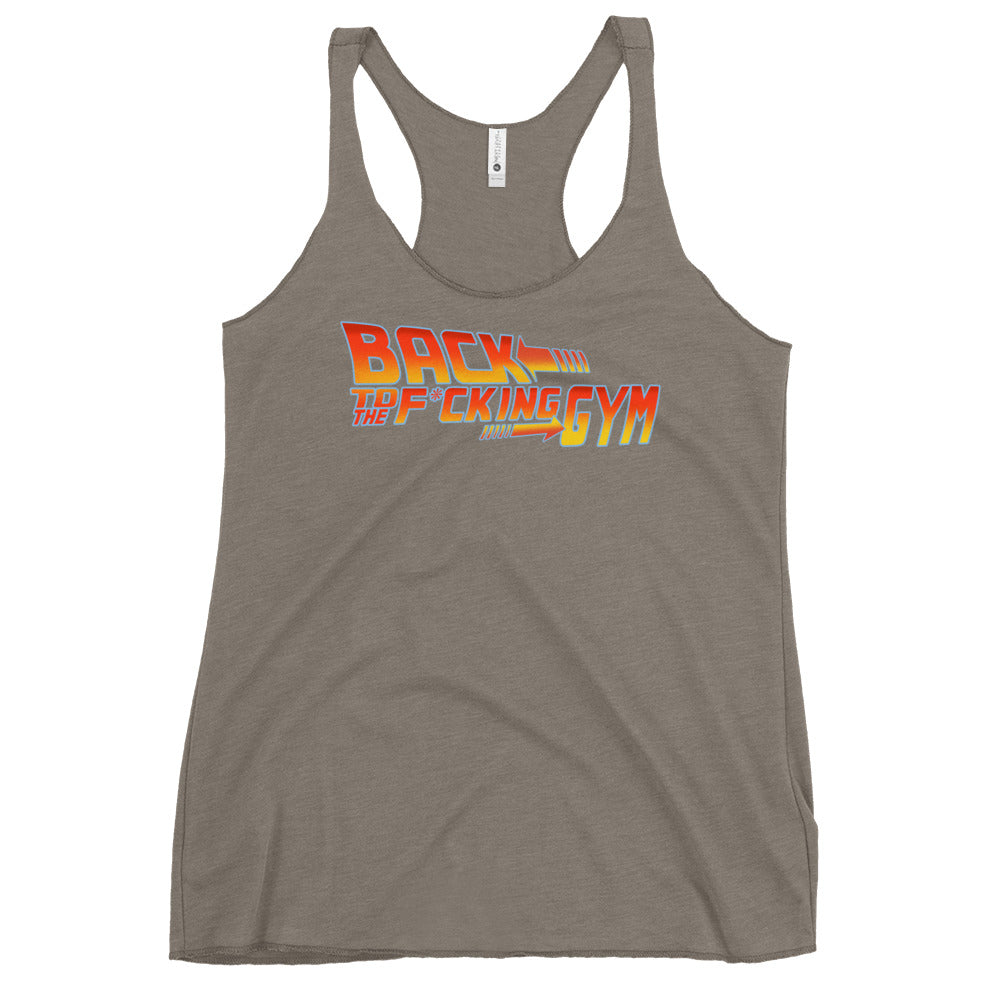 Back To The F*cking Gym (Logo) Women's Racerback Tank