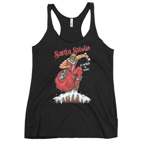 Santa Swolio Is Coming To Town Women's Racerback Tank