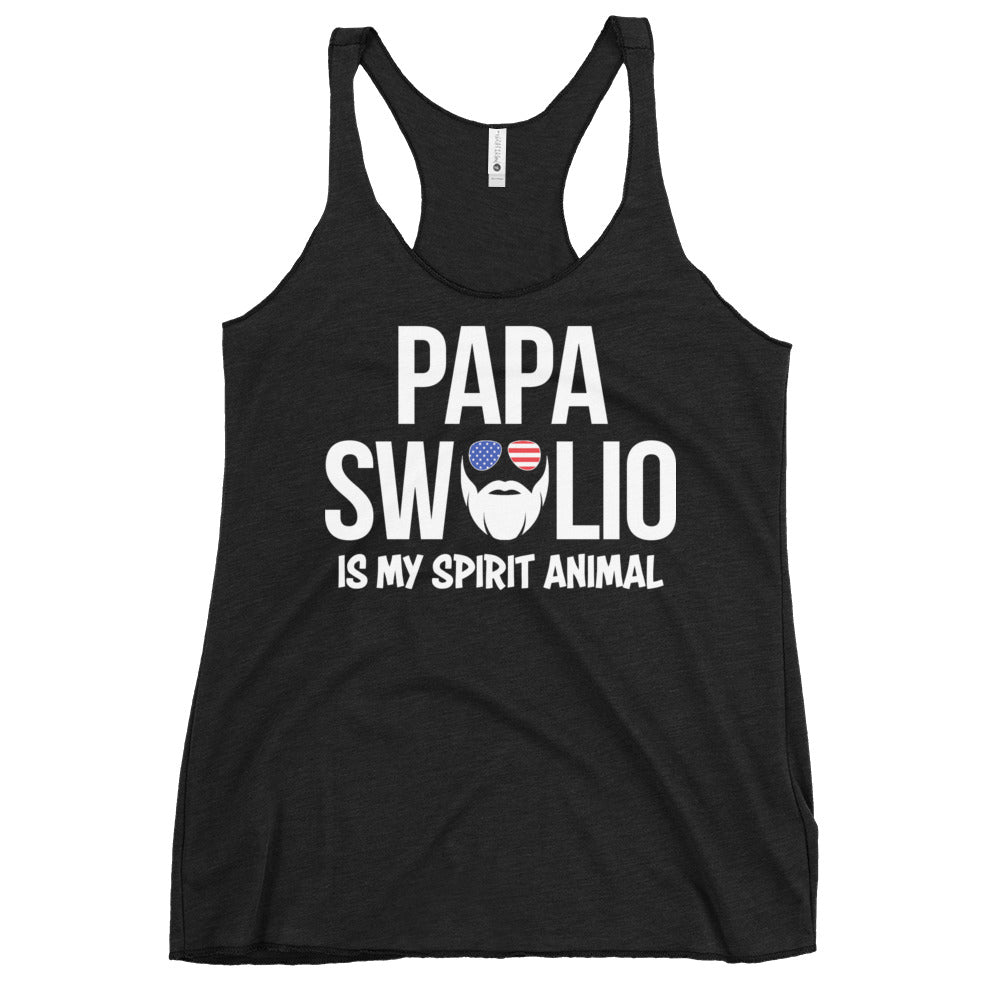 Papa Swolio Is My Spirit Animal Women's Racerback Tank