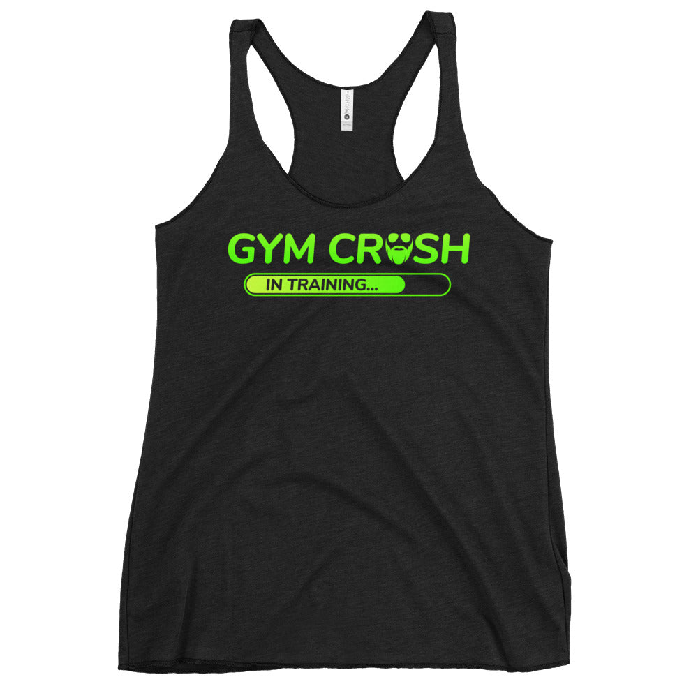 Gym Crush In Training (Green) Women's Racerback Tank