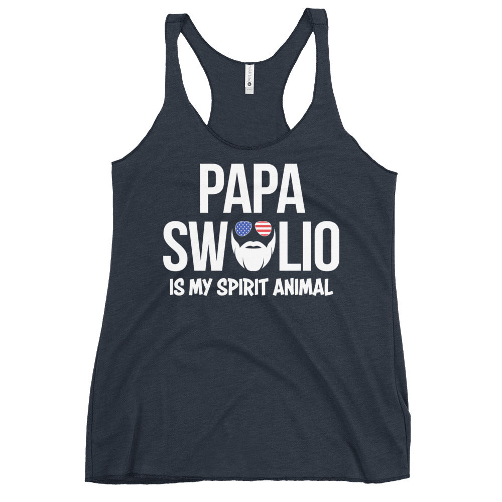 Papa Swolio Is My Spirit Animal Women's Racerback Tank