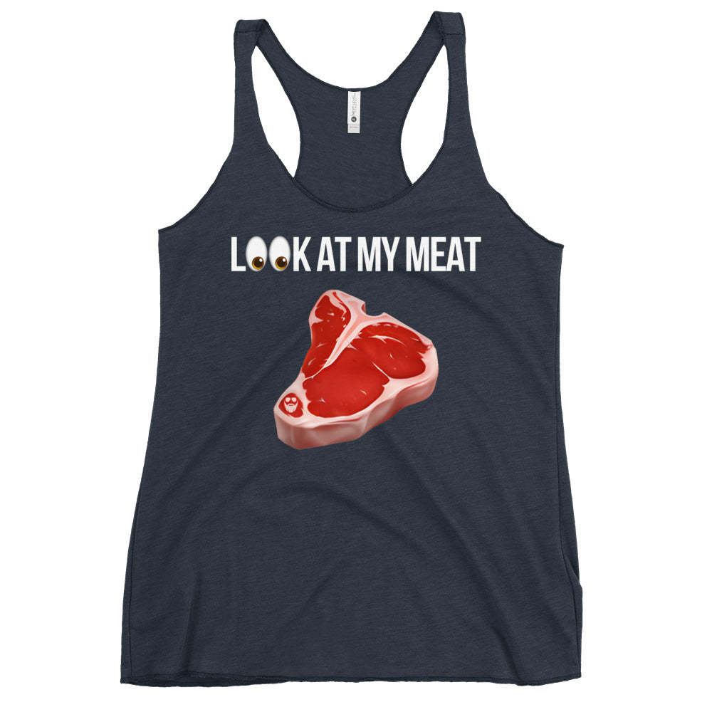 Look At My Meat Women's Racerback Tank