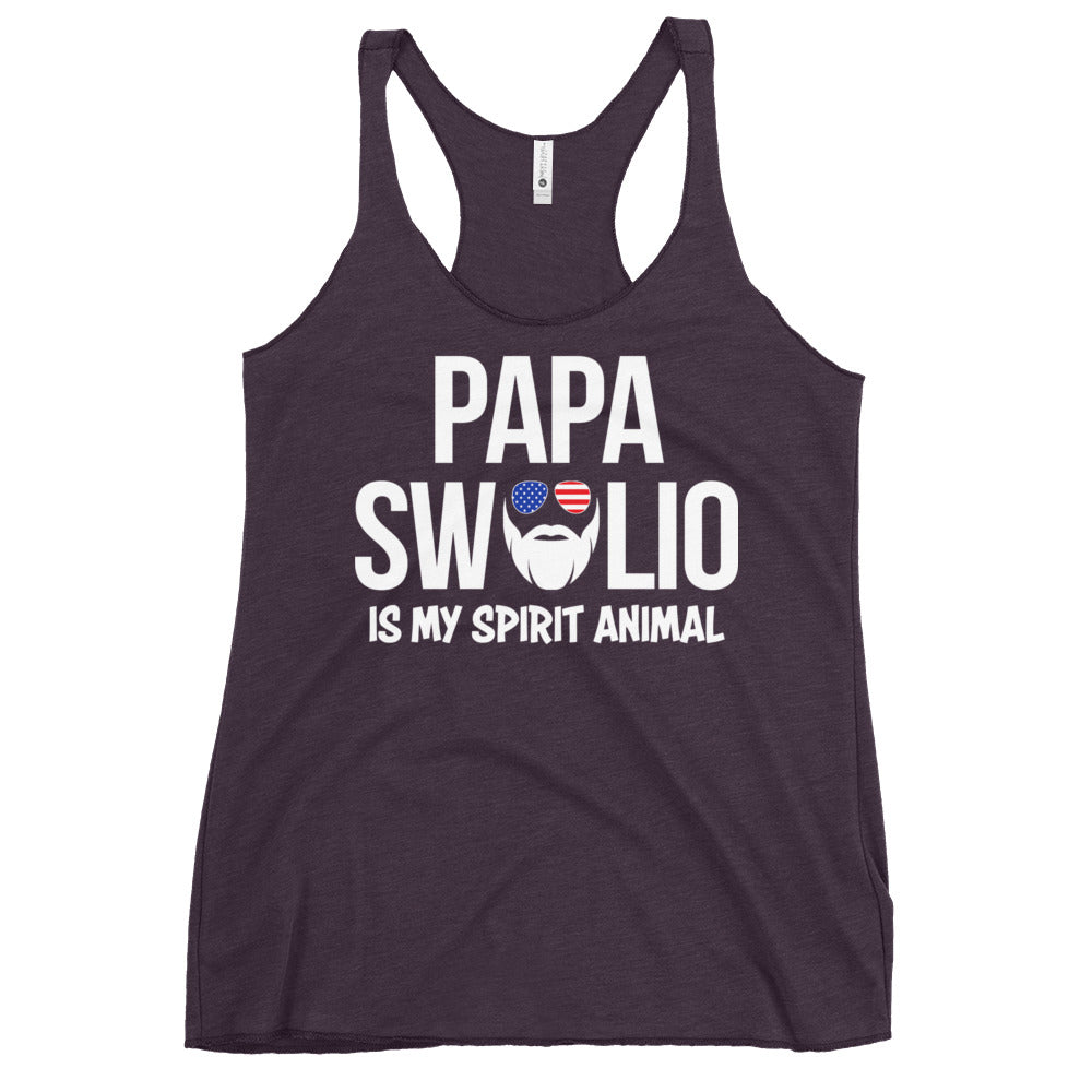Papa Swolio Is My Spirit Animal Women's Racerback Tank