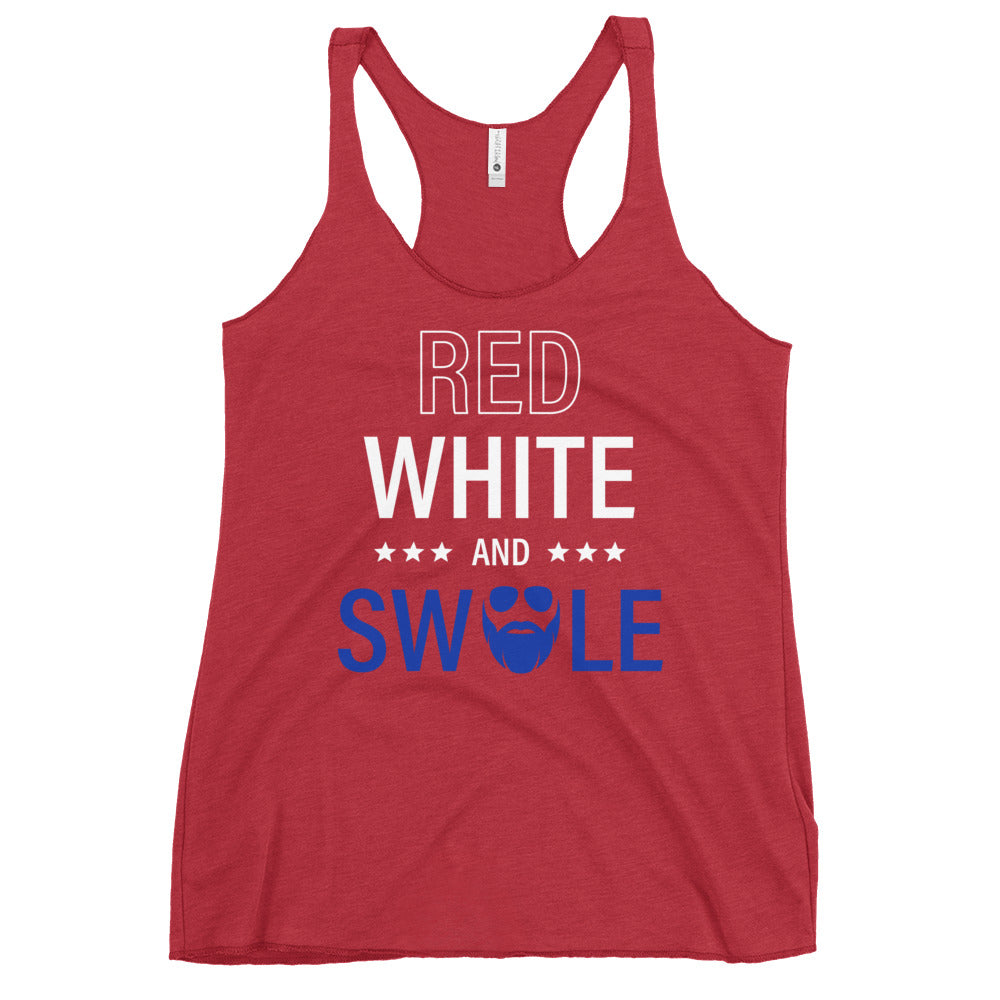 Red, White and Swole Women's Racerback Tank