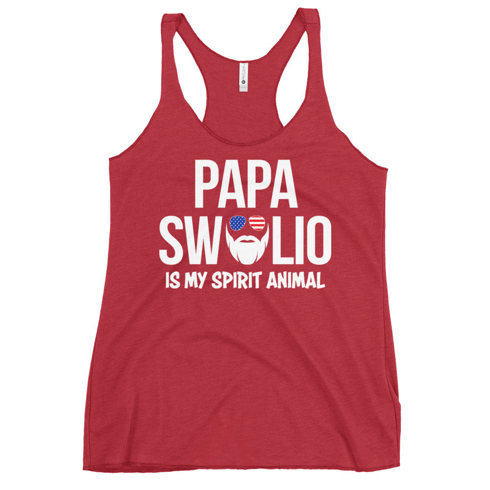 Papa Swolio Is My Spirit Animal Women's Racerback Tank