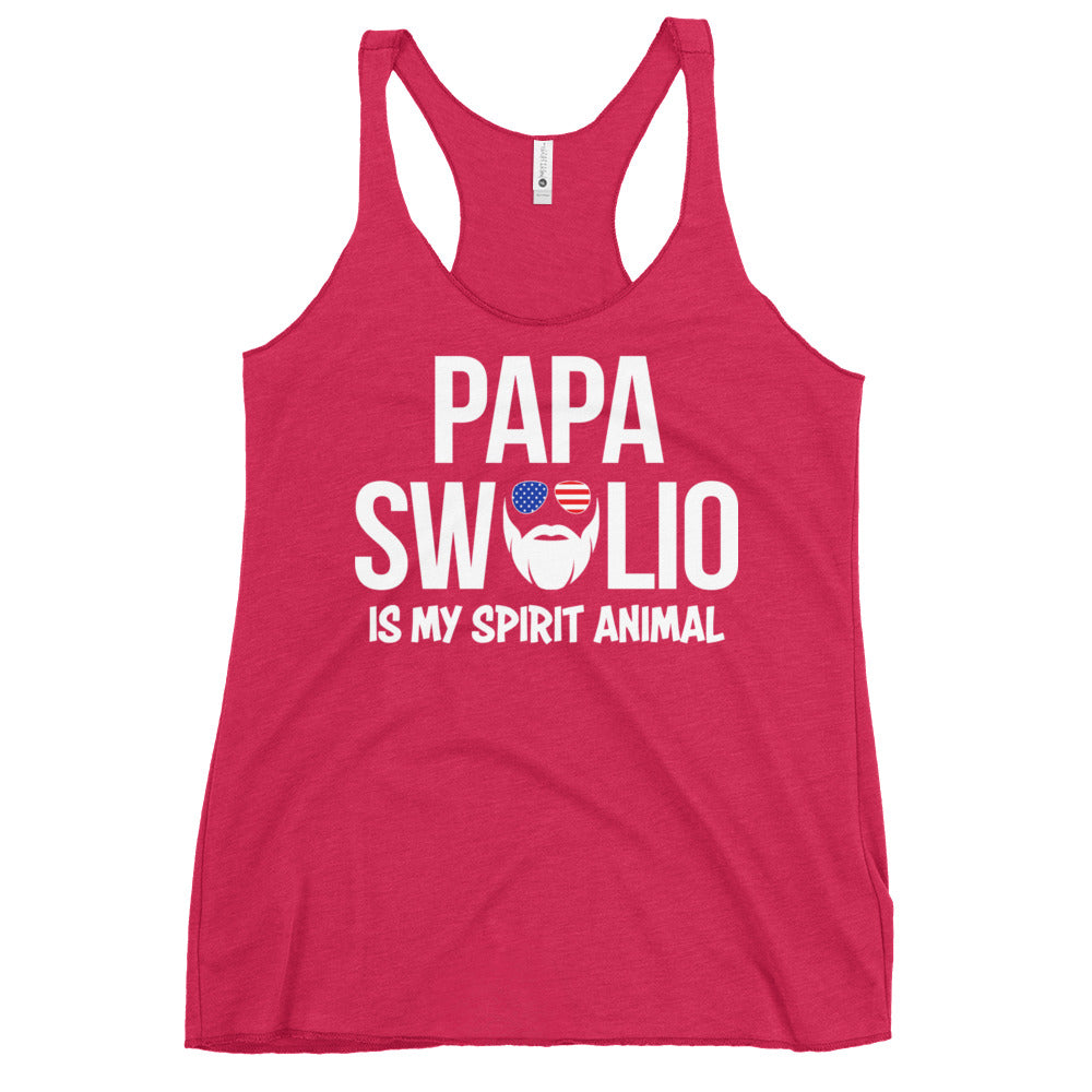 Papa Swolio Is My Spirit Animal Women's Racerback Tank