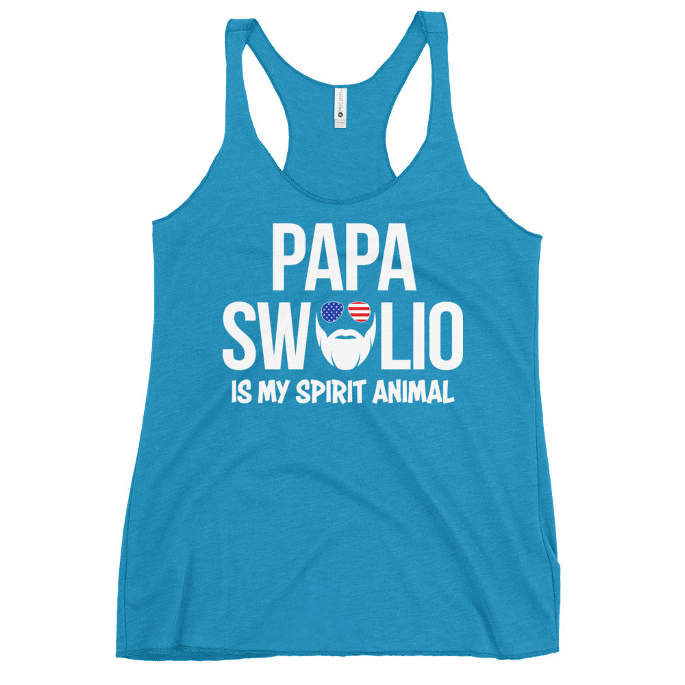 Papa Swolio Is My Spirit Animal Women's Racerback Tank