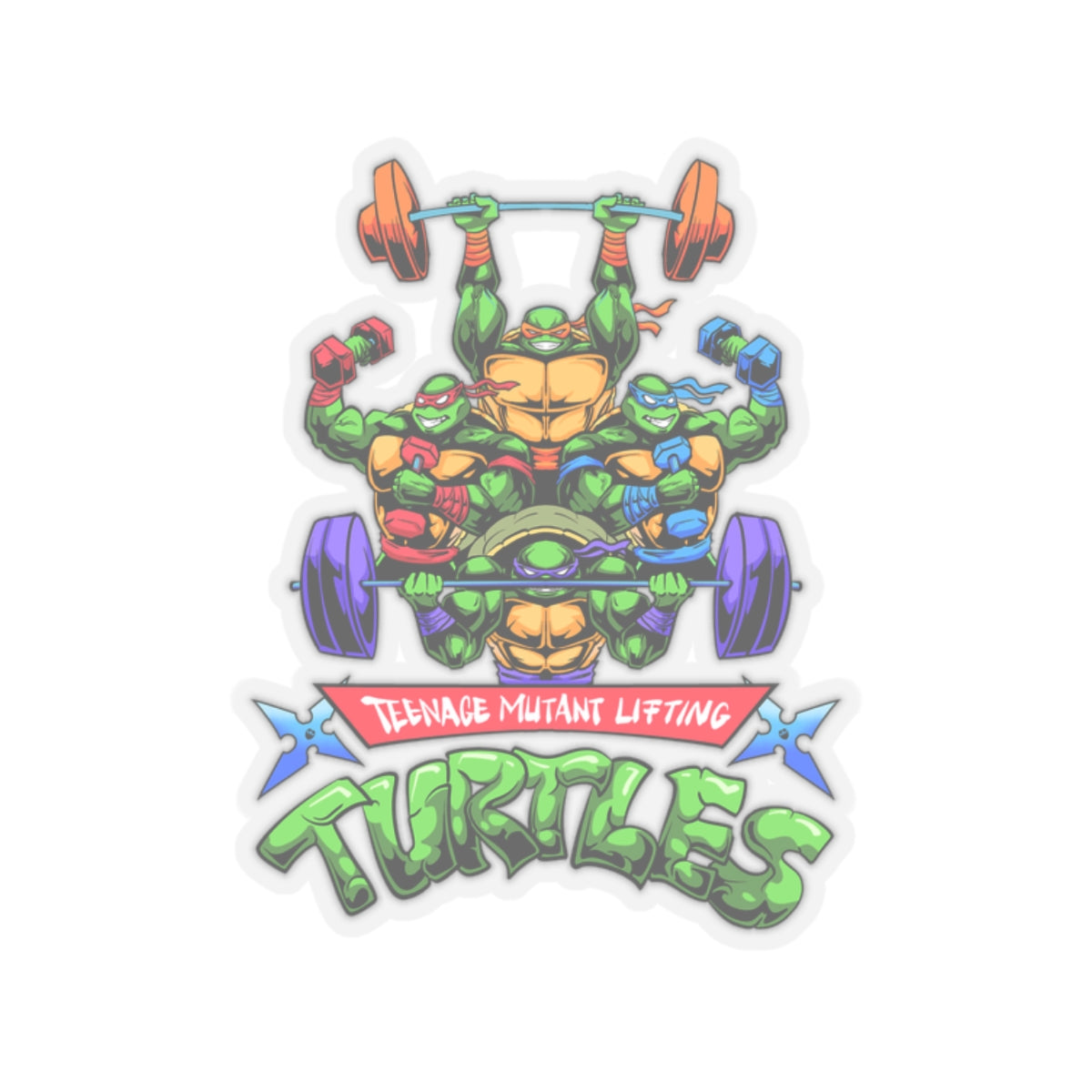 Teenage Mutant Lifting Turtles Sticker