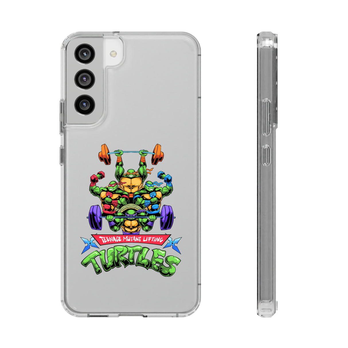 Teenage Mutant Lifting Turtles Clear Case for iPhone