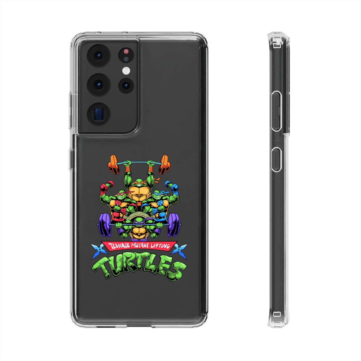 Teenage Mutant Lifting Turtles Clear Case for iPhone