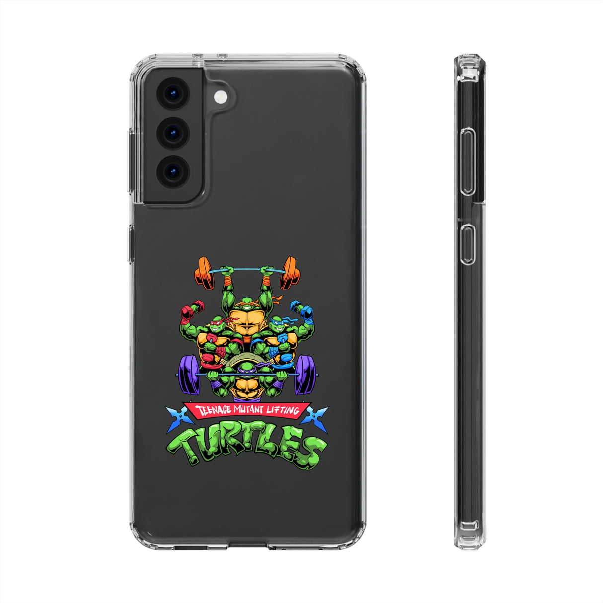 Teenage Mutant Lifting Turtles Clear Case for iPhone