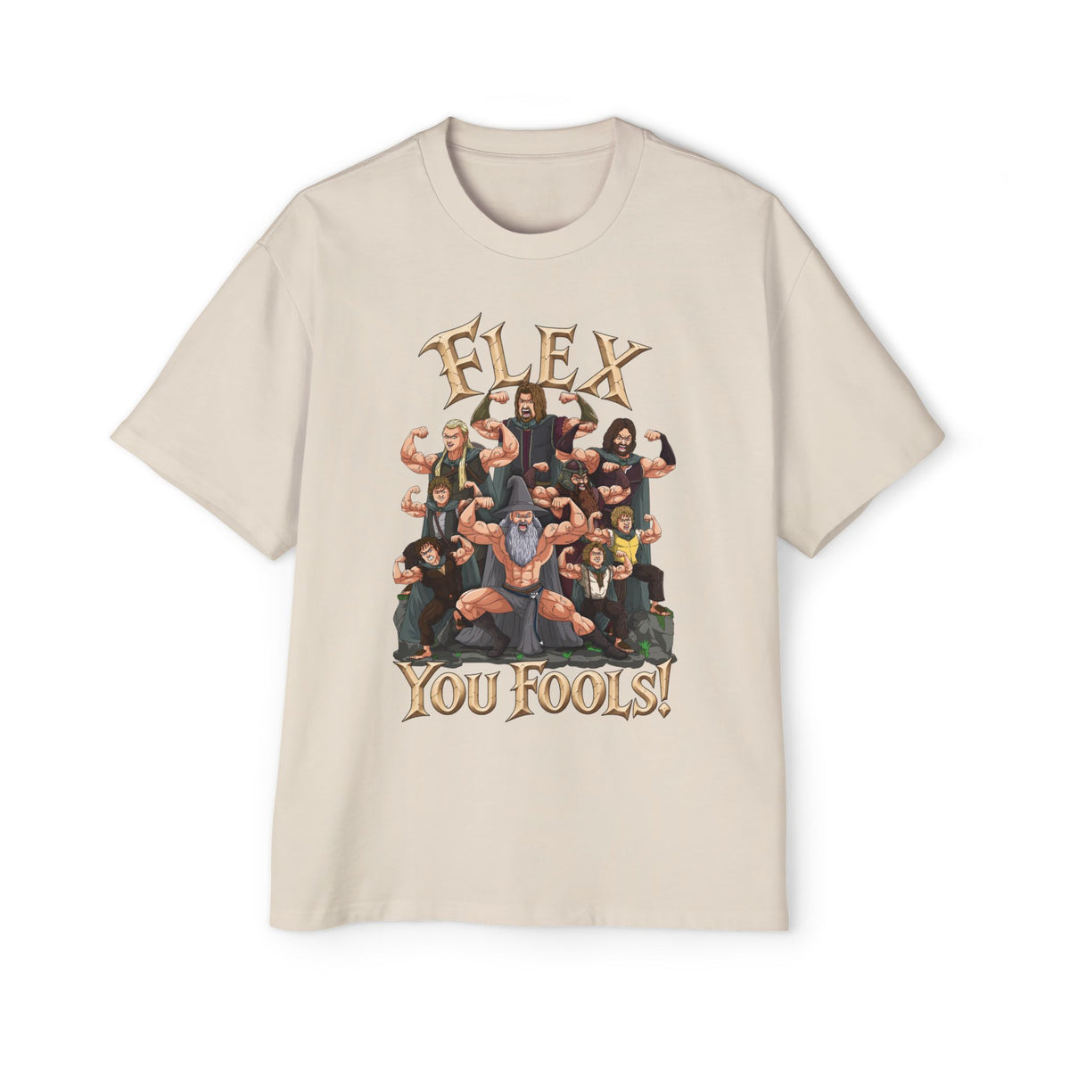 Flex You Fools Heavy Oversized Tee