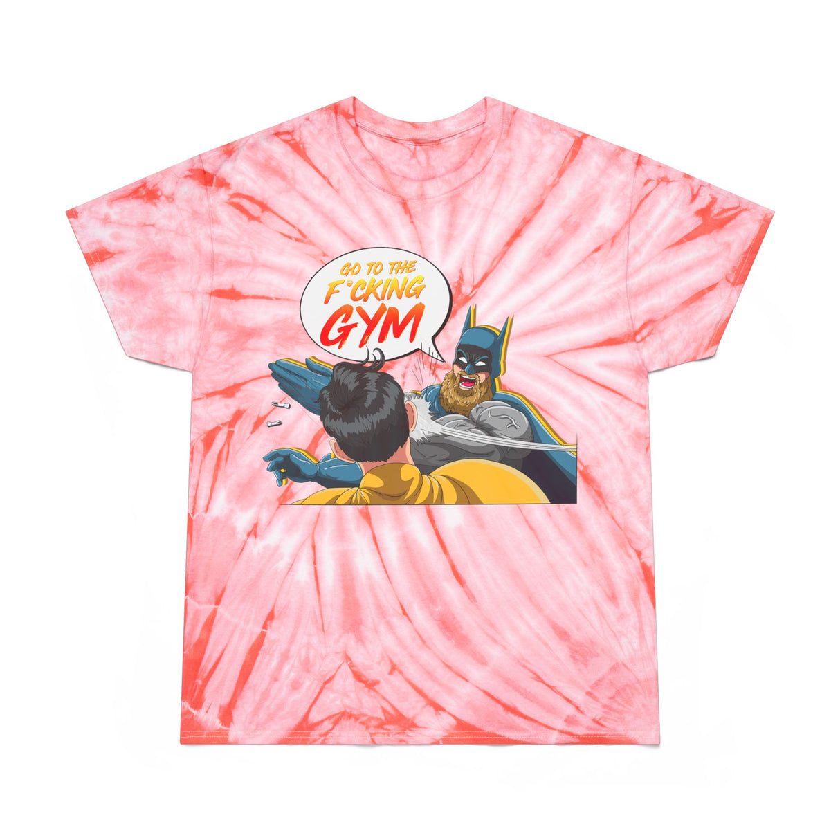 Batman Slapping Robin (Go To The F*cking Gym) Tie-Dye T-Shirt