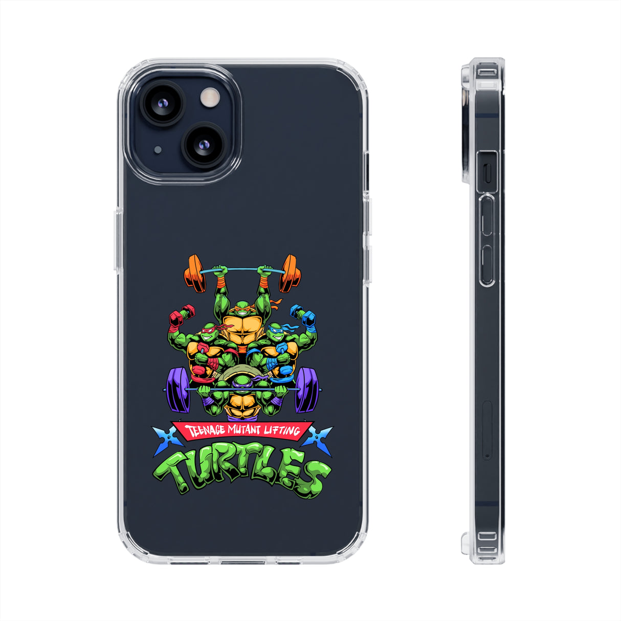 Teenage Mutant Lifting Turtles Clear Case for iPhone