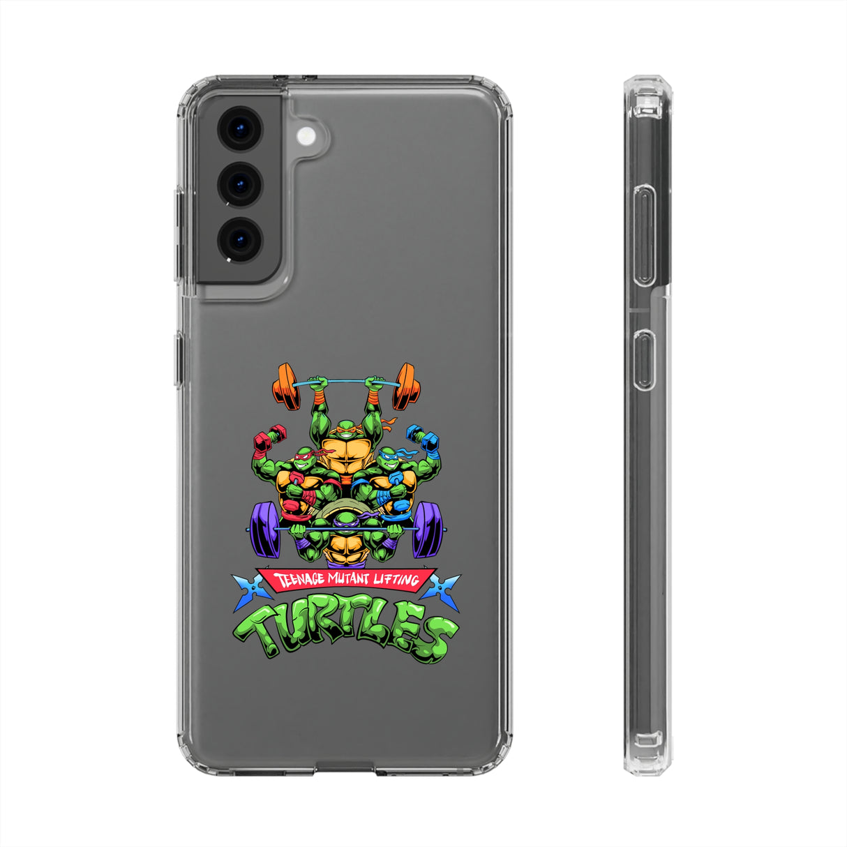 Teenage Mutant Lifting Turtles Clear Case for iPhone