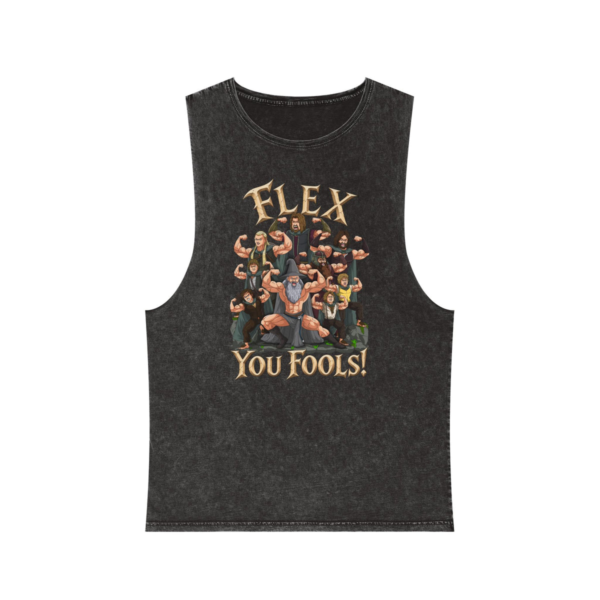Flex You Fools Stonewash Tank Top