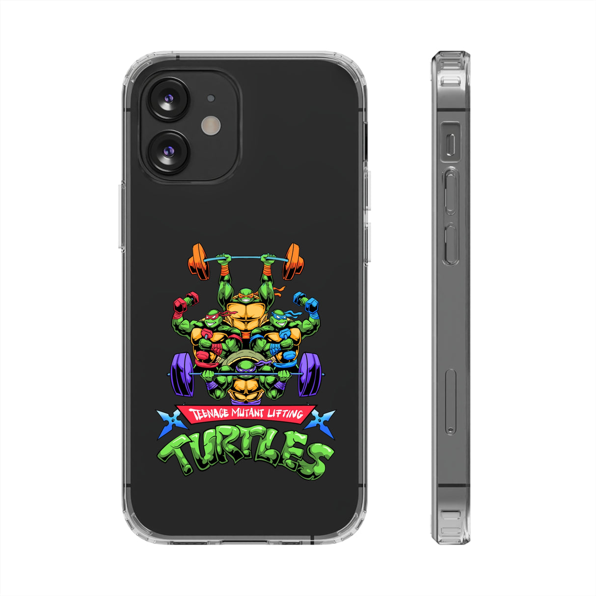 Teenage Mutant Lifting Turtles Clear Case for iPhone