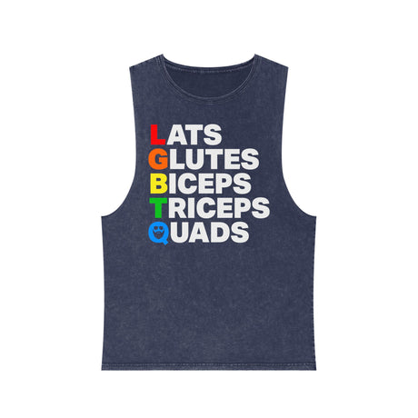 Muscle Alphabet Stonewash Tank Top